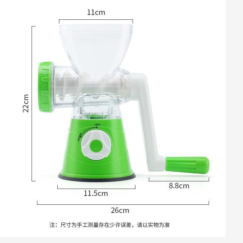 Manual meat grinder, household sausage stuffing machine, hand-cranking chili cutter, dumpling filling, vegetable mincing machine, small sausage stuffing machine detail image 1