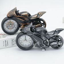公司办公礼品趣味家居装饰闹钟批发欧式复古套装摩托车模型