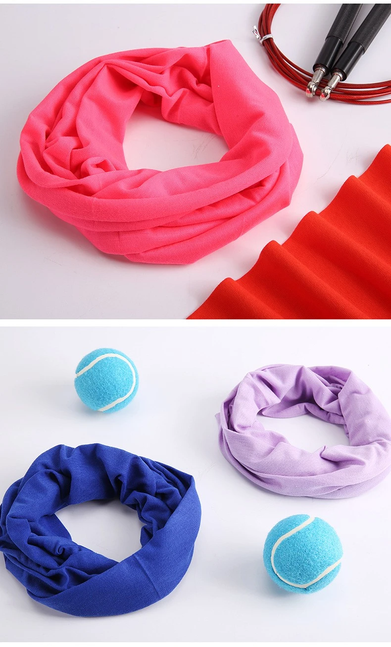 Jane Eyre Siyuan pure color versatile seamless headscarf, multi-functional cycling mask, neck scarf, anti-sweat strap, sun protection and wind protection, wholesale in stock detail image 10