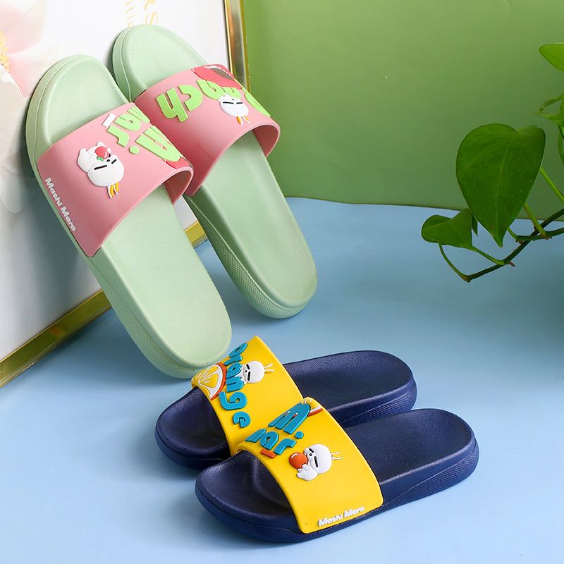 Anti-slip cartoon children's cooling slippers for indoor bathroom bathing at home