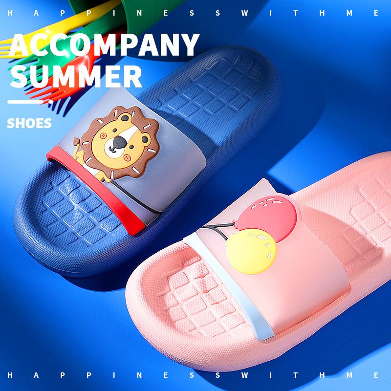 Niños adorables dibujos animados cool slippers verano antideslizante slippers para niños casa baño baño para padres uso interior y exterior Specification image