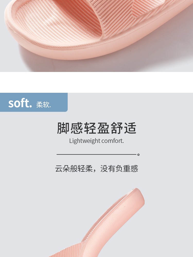 Summer indoor home couple cartoon anti-slip thick-soled soft-soled lightweight bathroom bath slippers detail image 8