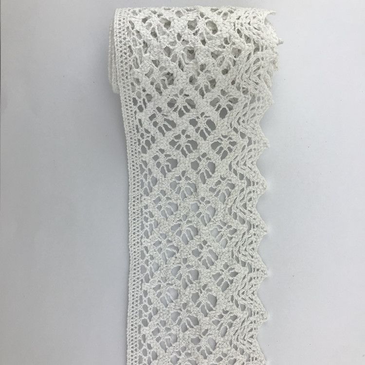 Factory direct sales of 7 cm cotton thread lace, milk silk, polyester water-soluble embroidery clothing, handicrafts and other suitable DIY accessories Item Picture