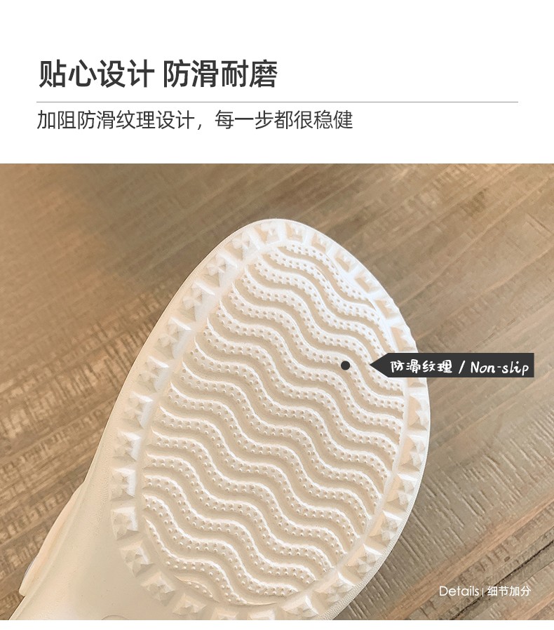 洞洞鞋凉鞋女ins防滑网红可爱卡通厚底包头半凉拖鞋女士夏季外穿详情图14