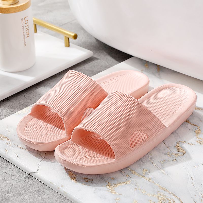 Summer indoor home couple cartoon anti-slip thick-soled soft-soled lightweight bathroom bath slippers
