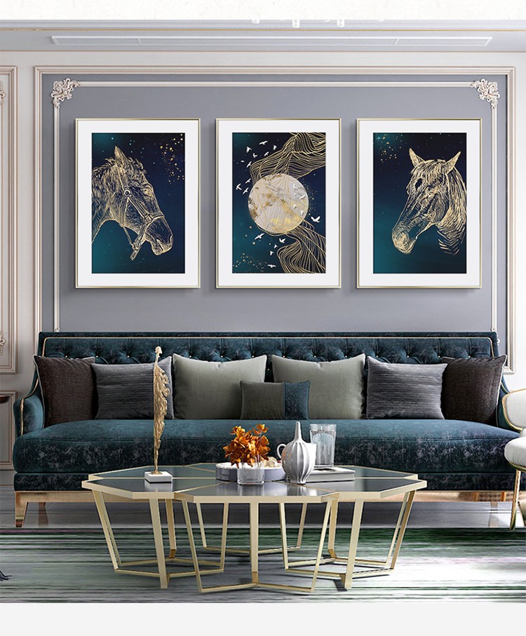 Modern Light Luxury Living Room Decoration Simple Atmosphere Abstract Combination Sofa Background Painting Mural Bedroom Painting full figure