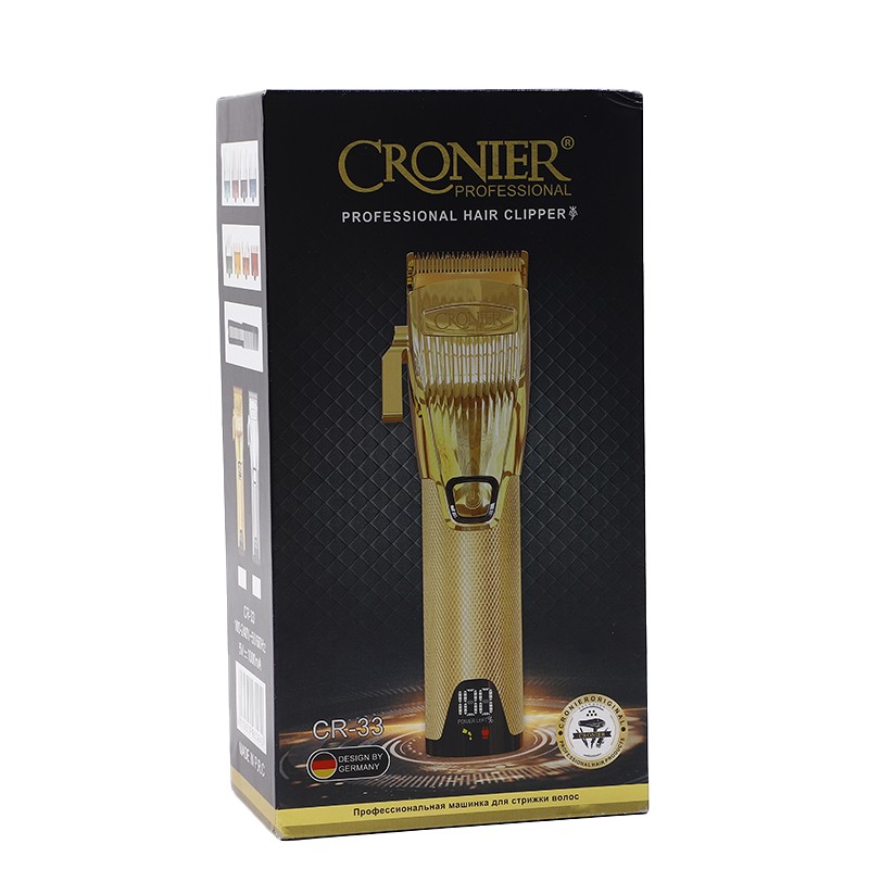 CRONIER CR-33充电式锂电池全金属理发器发廊用不锈钢造型电推剪