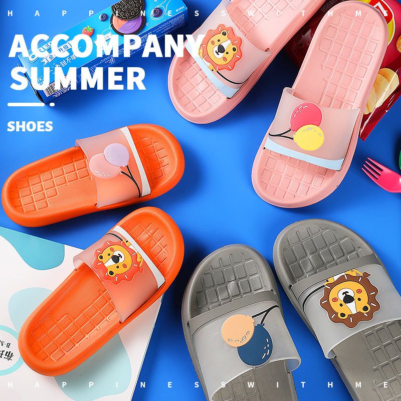 Niños adorables dibujos animados cool slippers verano antideslizante slippers para niños casa baño baño para padres uso interior y exterior