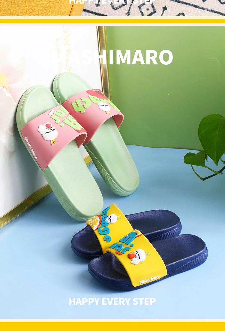 Anti-slip cartoon children's cooling slippers for indoor bathroom bathing at home detail image 13