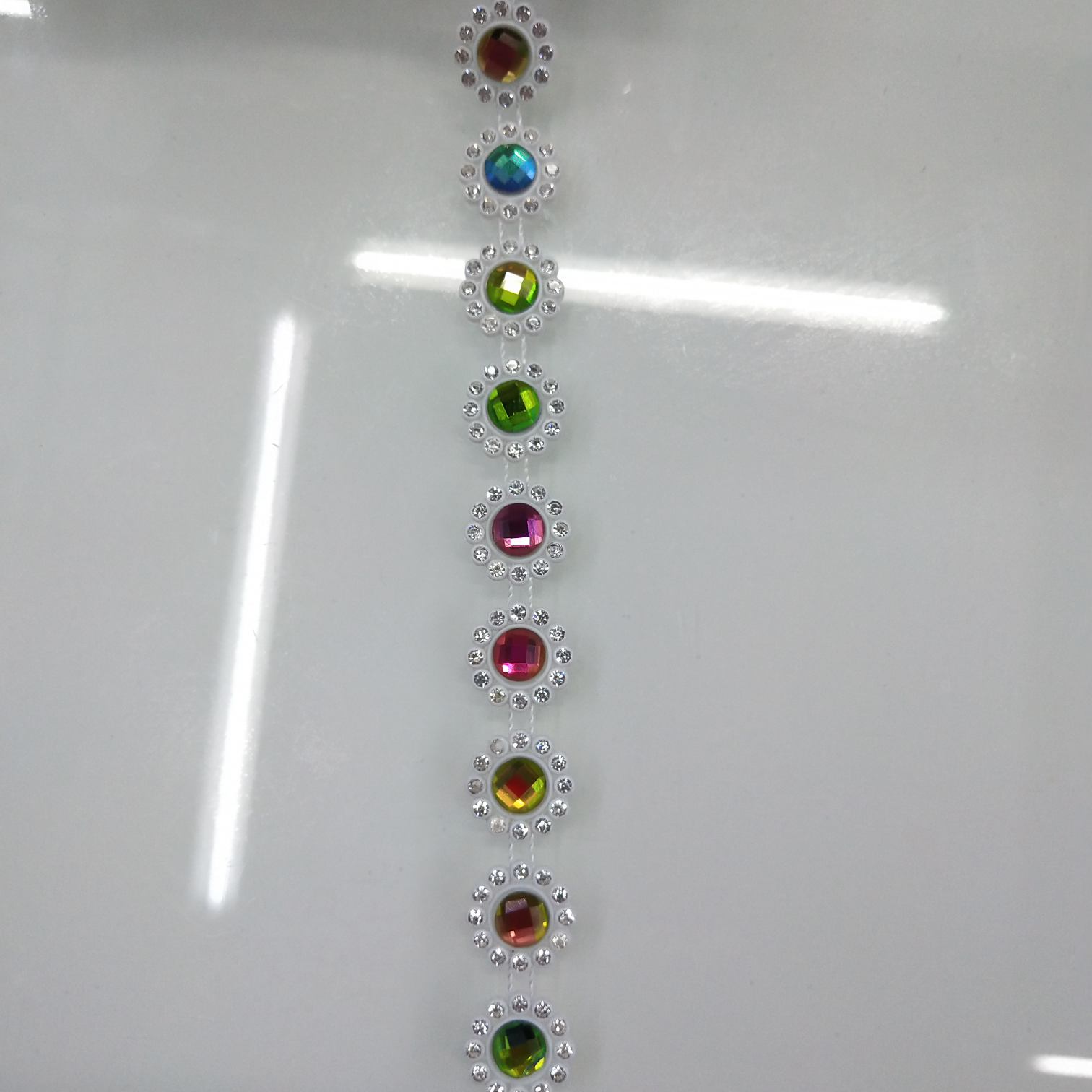 8mm太阳白红五彩玻璃