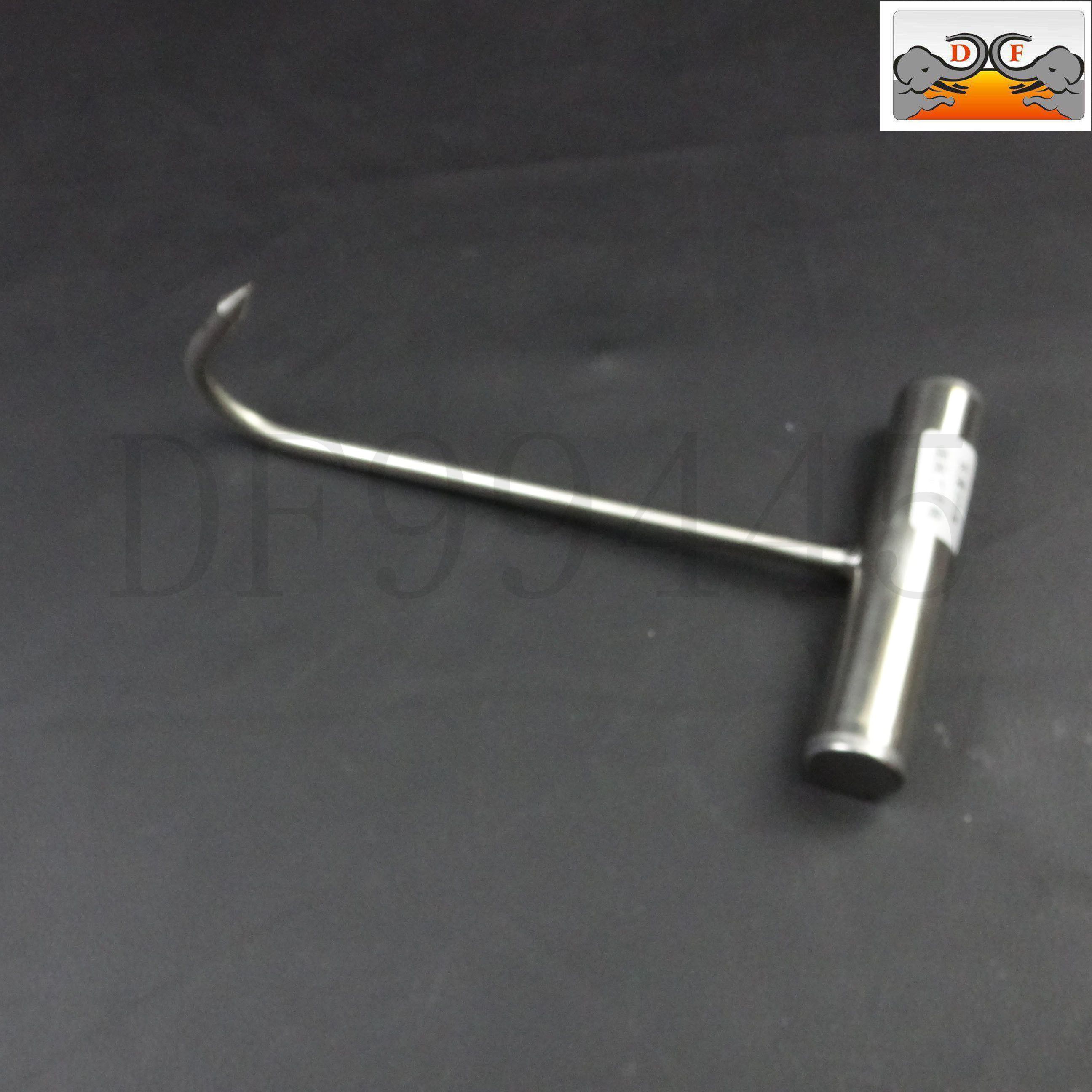 DF99445 steel handle T-shaped hook, steel handle roast meat hook, barbecue hook, hanging meat hook, single and double hand hook, multi-purpose stainless steel T-shaped hook, DF Trading House