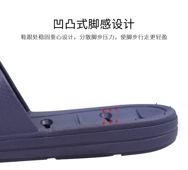 流氓兔夏季家用凉拖鞋漏水速干女镂空防臭软底浴室洗澡冲凉防滑男详情图7