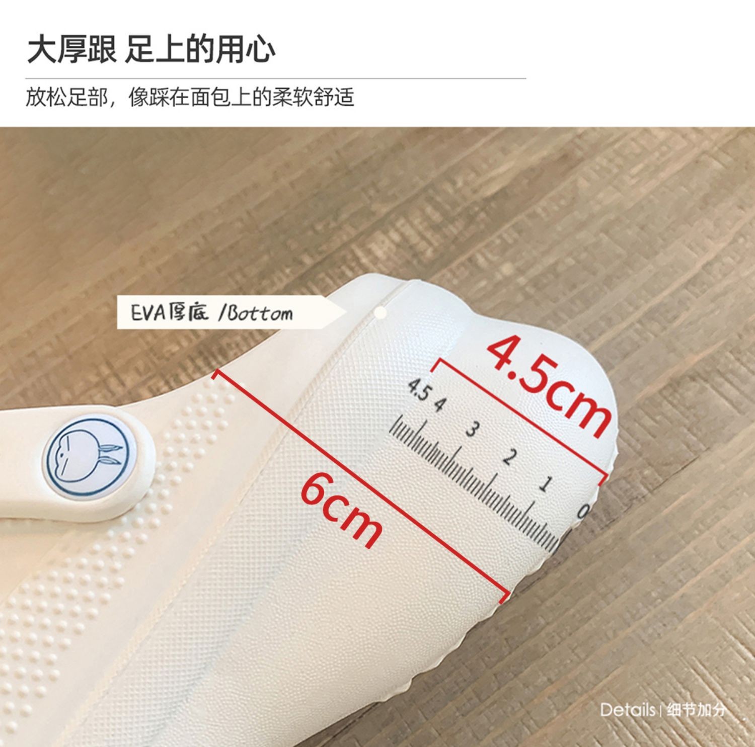 洞洞鞋凉鞋女ins防滑网红可爱卡通厚底包头半凉拖鞋女士夏季外穿详情图10