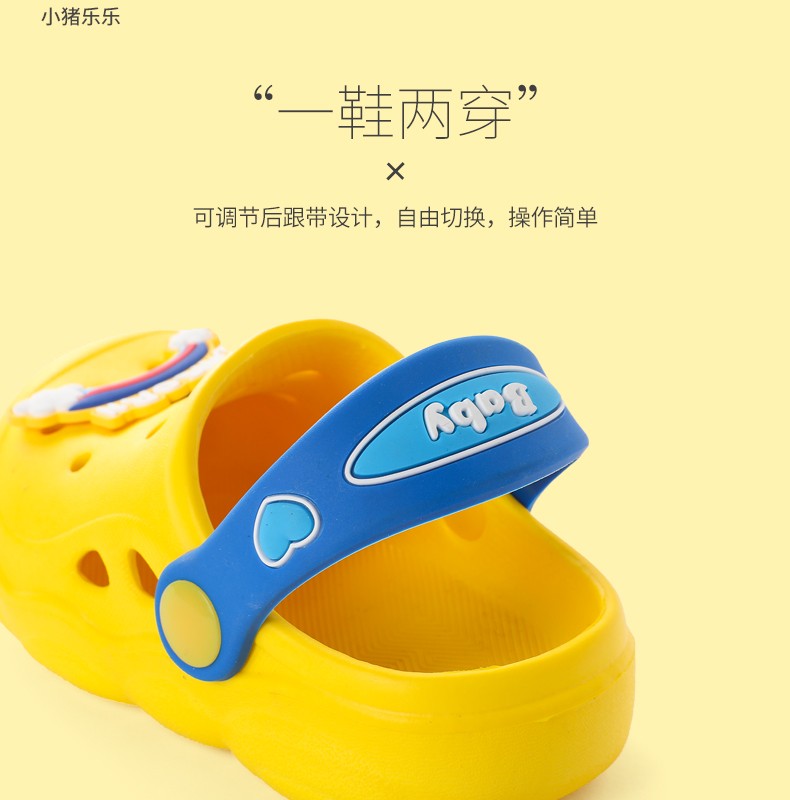 Summer children's slippers: New cool slippers for boys and girls, cute cartoon anti-slip kids, baby crocs detail image 8