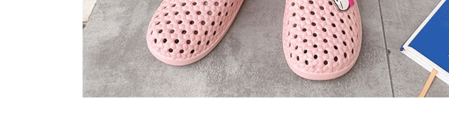 Rogue conejo frío zapatillas mujeres baño de verano baño antideslizante suave fondo interior para el uso en el hogar antipatada bolsa cabeza agujero zapatillas detail image 10