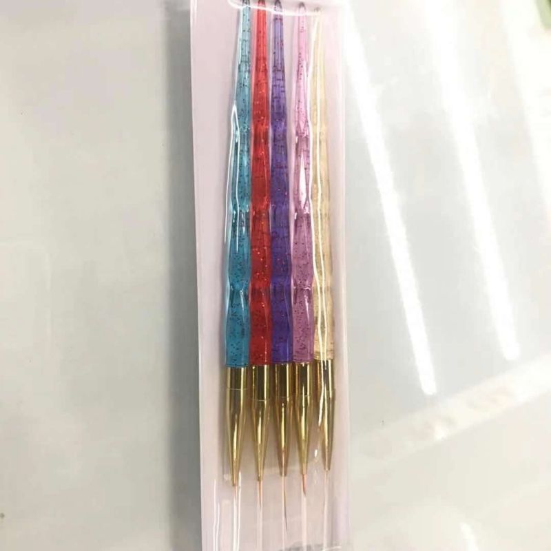 5 Nail Brush Set Electroplating Rod Thread Pen Light Therapy Pen Spot Drill Pen Color Painting Pen Smudging Paint Pen Gradient Pen Tool Set details Picture
