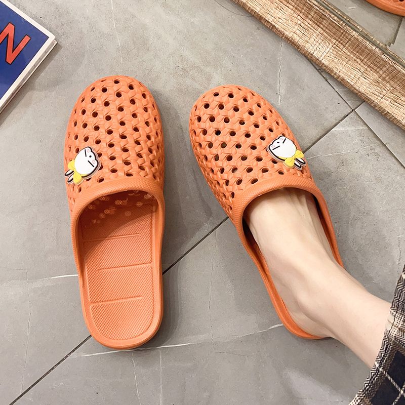 Rogue conejo frío zapatillas mujeres baño de verano baño antideslizante suave fondo interior para el uso en el hogar antipatada bolsa cabeza agujero zapatillas Specification image