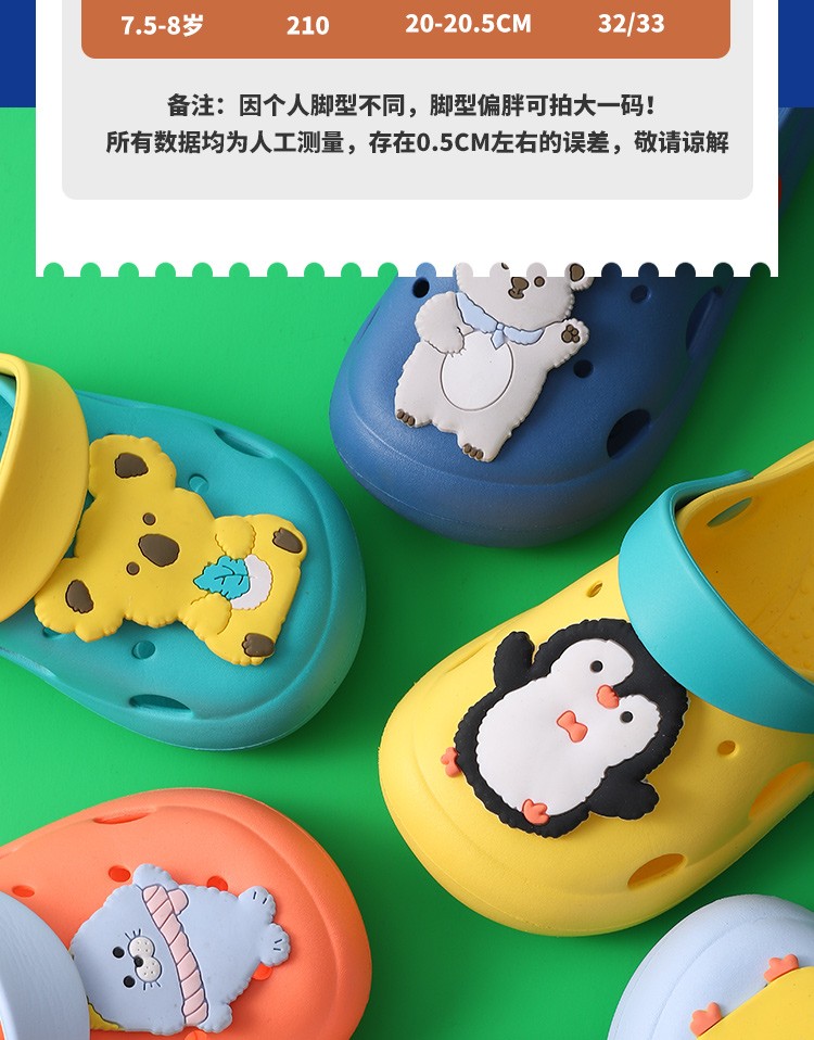 Niños crocs verano niños interior antideslizante bolsa cabeza cool slip hombres y mujeres niños bebé niños dibujos animados slippers nuevo estilo detail image 8