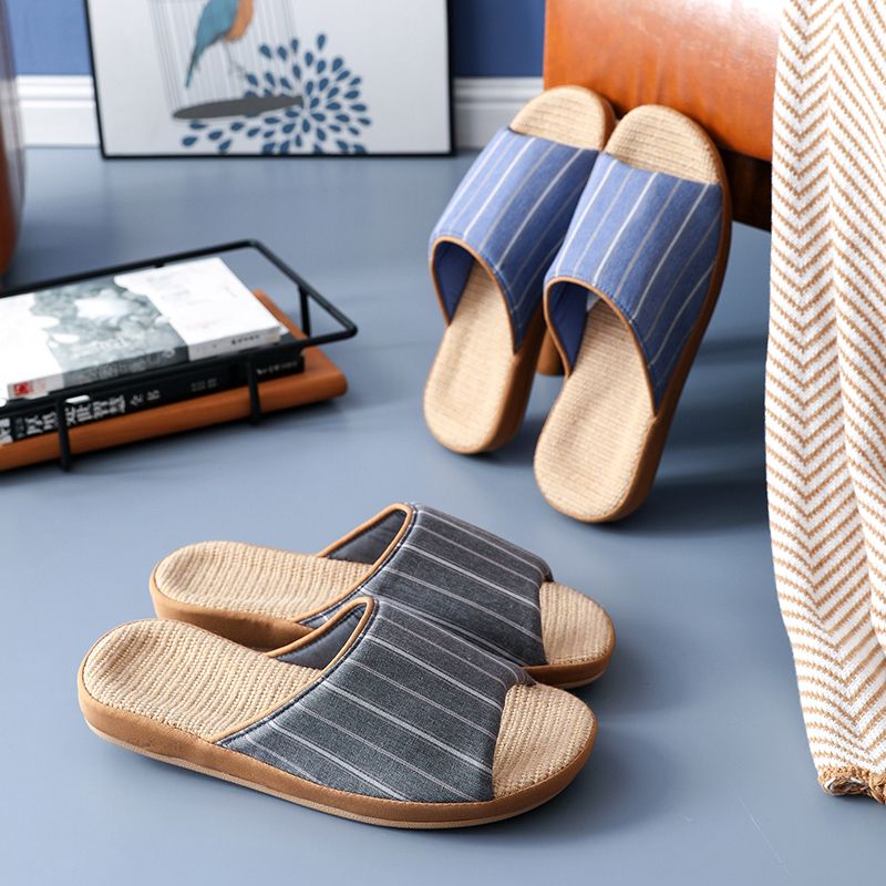 Home linen slippers for women, spring and autumn indoor home, anti-slip thick-soled, cute couple, all-season floor slippers 2021 Specification image