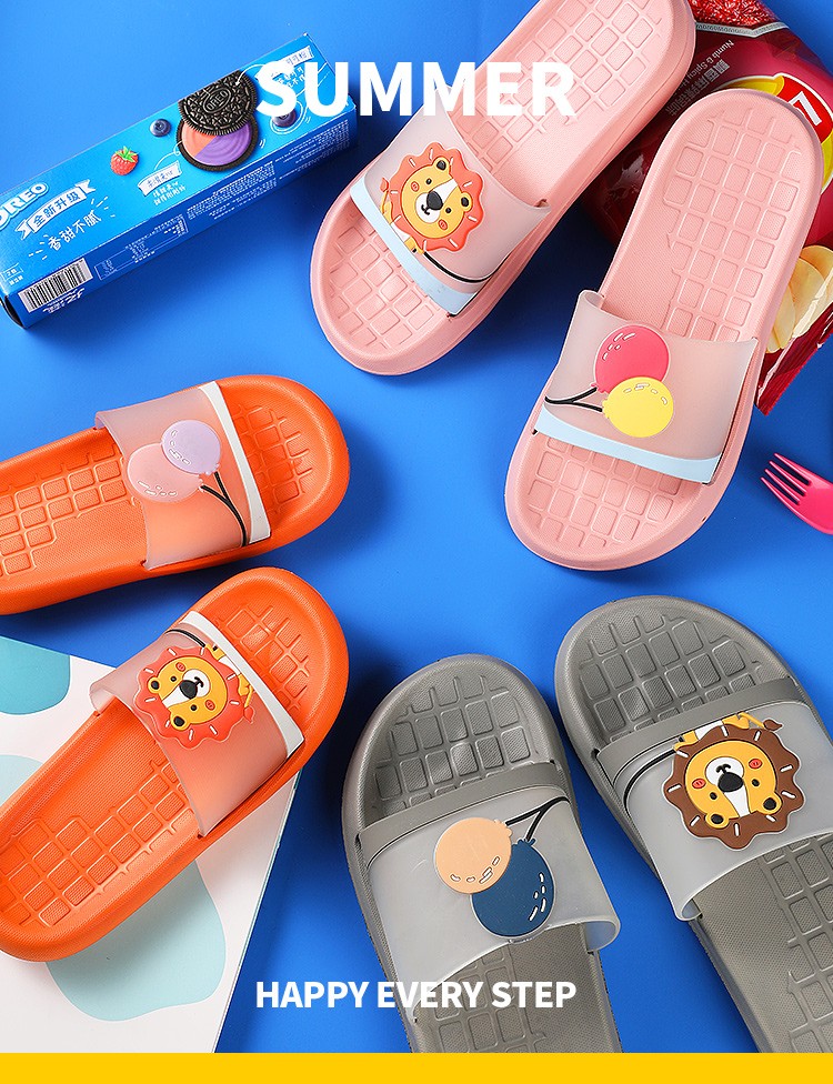 Niños adorables dibujos animados cool slippers verano antideslizante slippers para niños casa baño baño para padres uso interior y exterior detail image 11