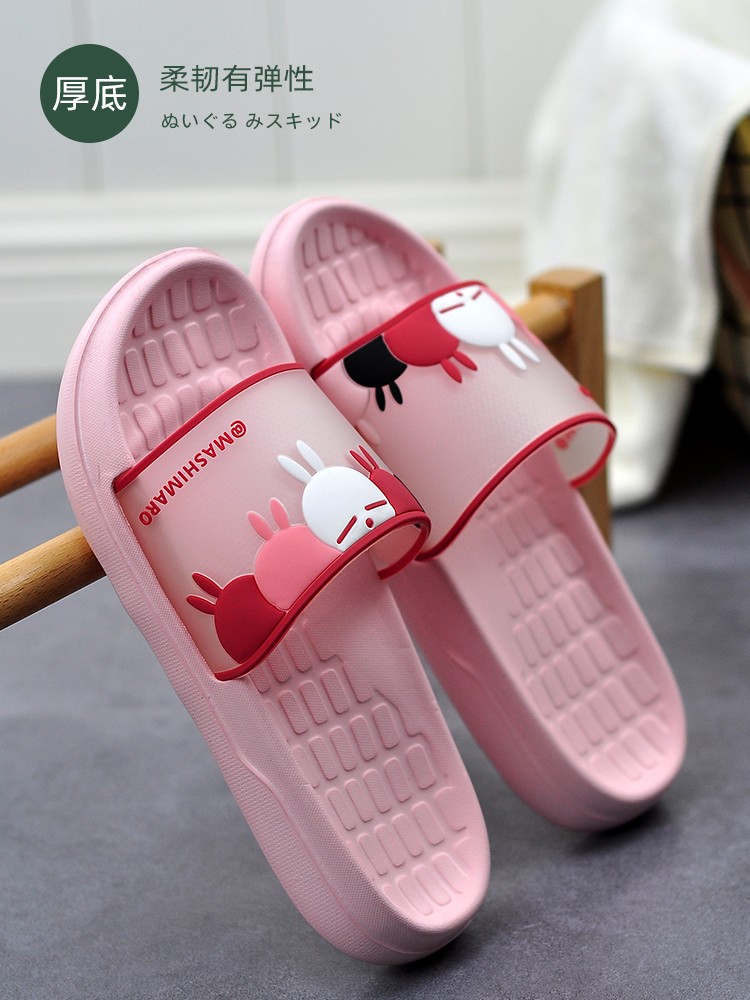Rogue Rabbit Home Cool slippers for women, summer indoor couple, home bathroom anti-slip plastic home shoe support for men detail image 2