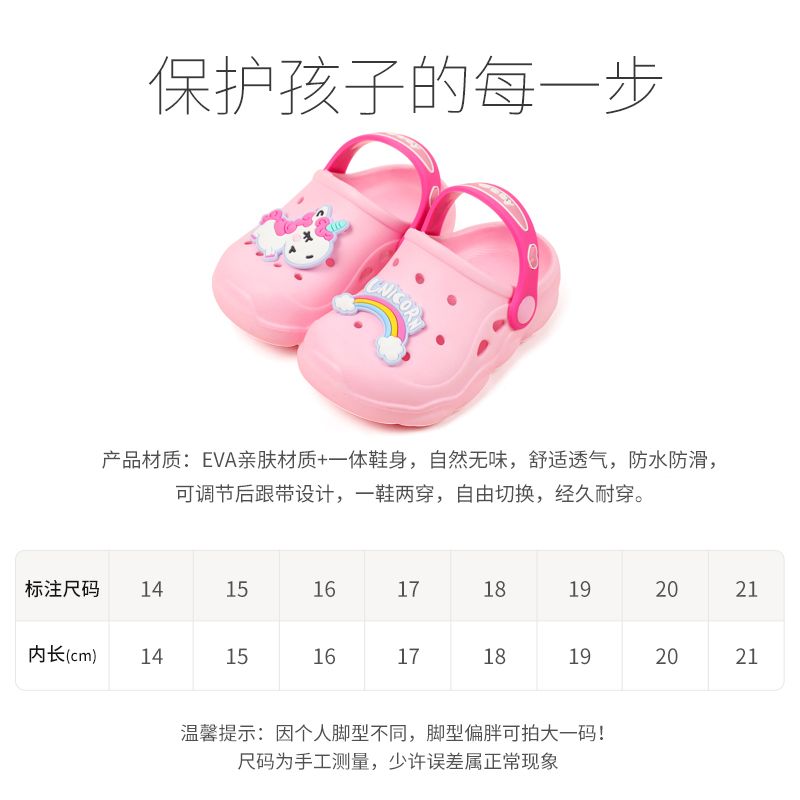 Summer children's slippers: New cool slippers for boys and girls, cute cartoon anti-slip kids, baby crocs Item Picture