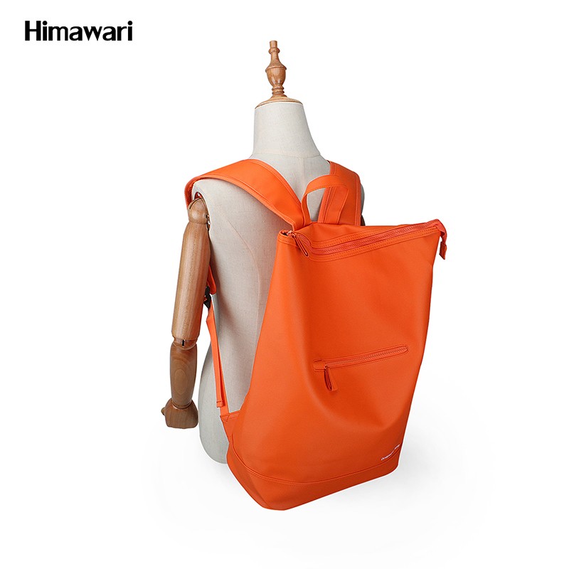 Muguo Bags PU168 New PU fashionable waterproof large-capacity backpack, Korean-style solid color backpack, schoolbag, couple bag for men and women detail image 7