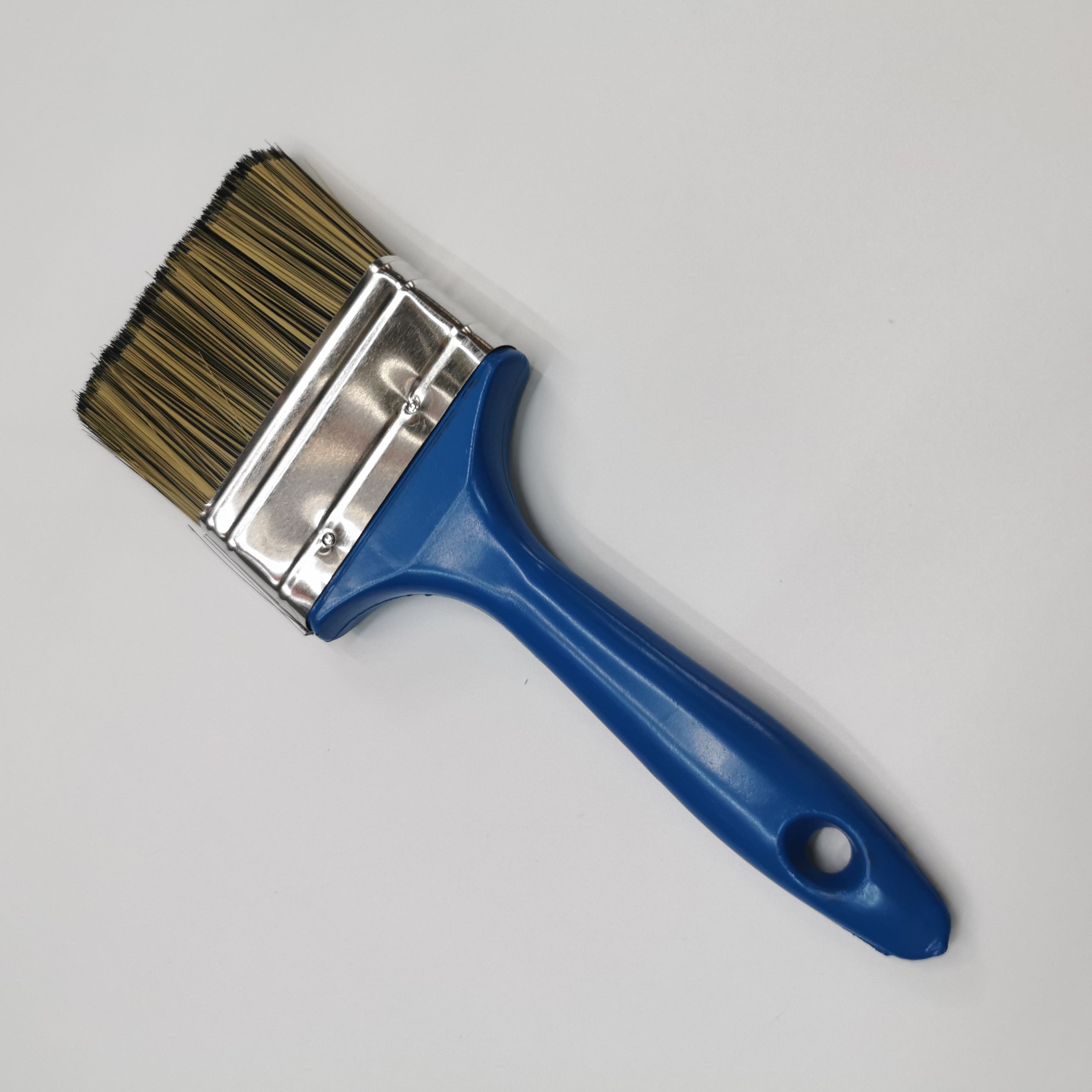 Paint brush, sharp wire brush, latex paint brush, wall paint brush, blue handle details Picture