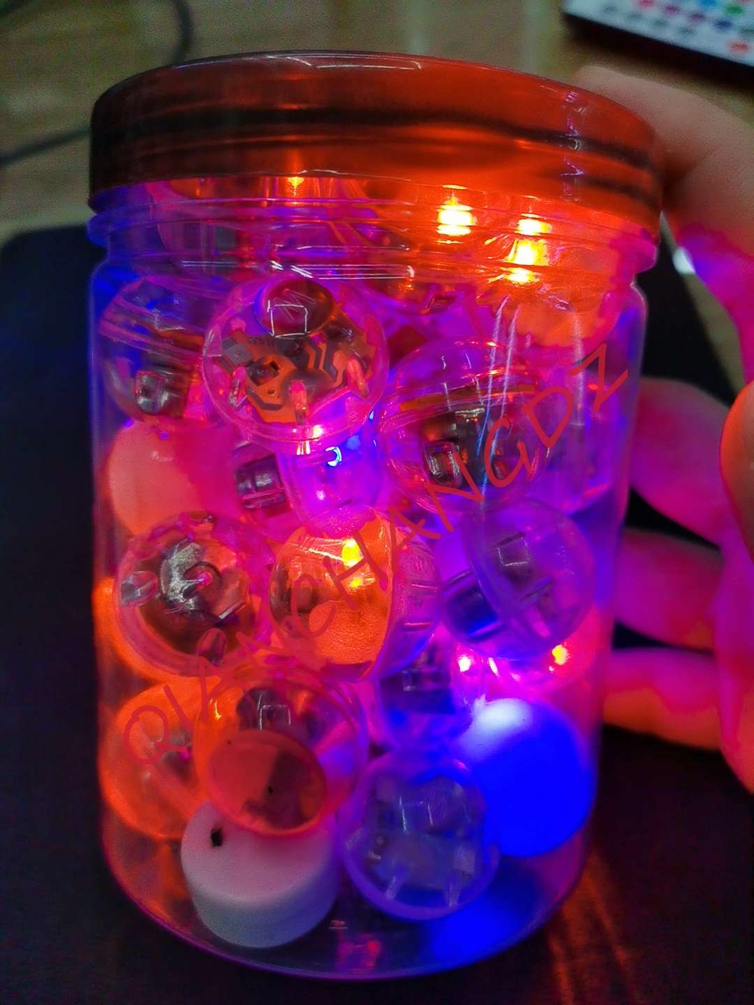 不防水水晶球led灯玩具配件震动球跳跳球细节图