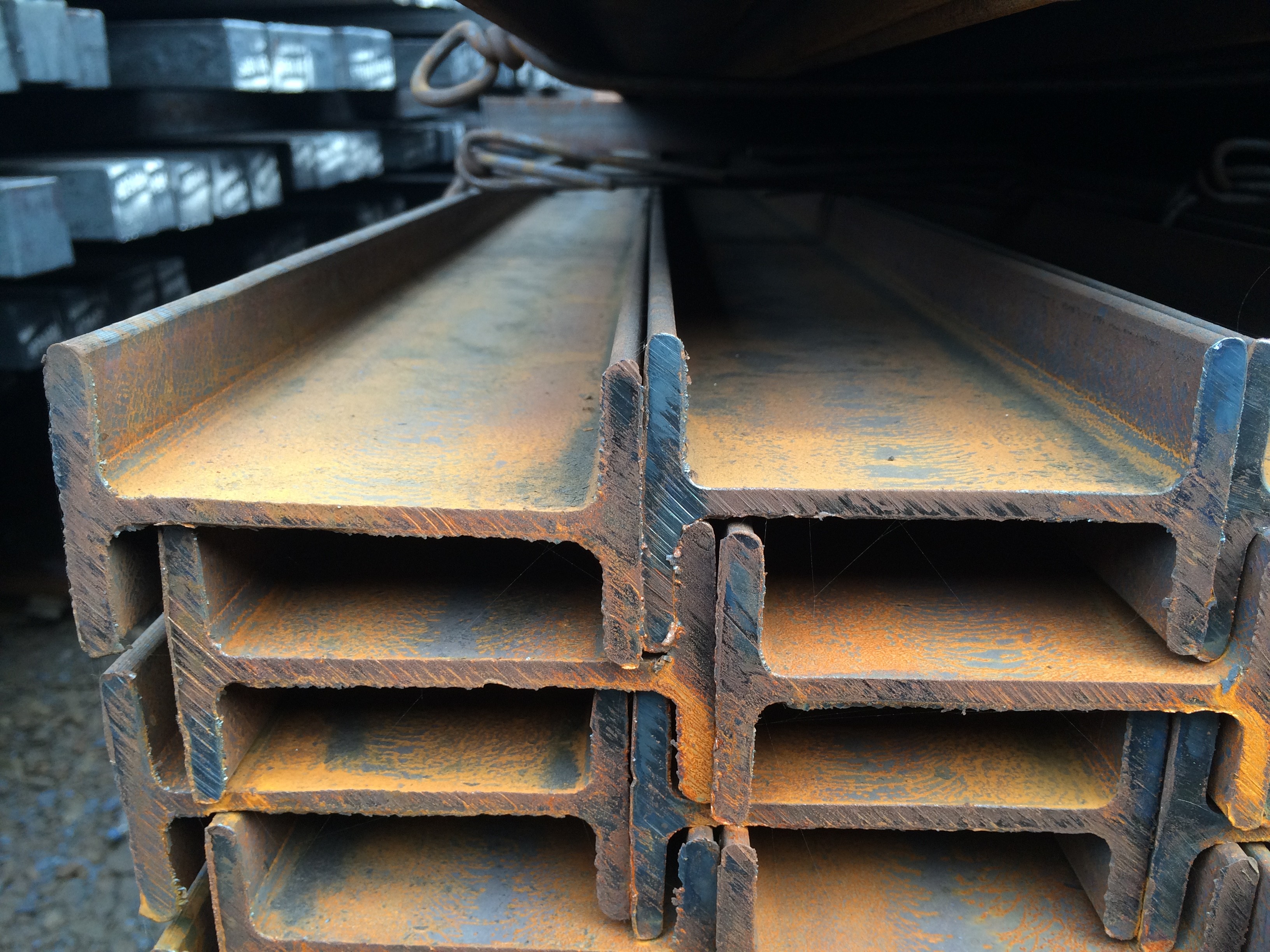 H-shaped steel, I-beam, steel beam, steel column, steel frame detail image 1