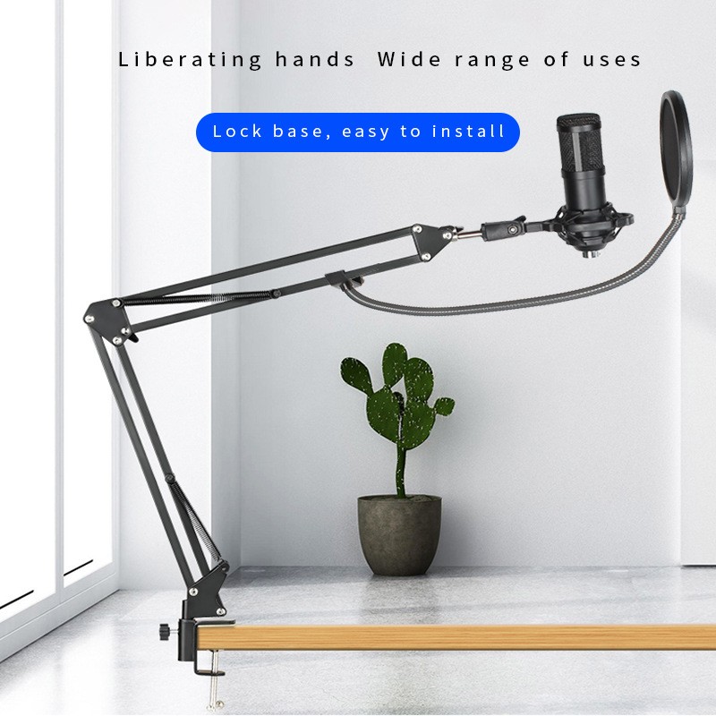 Cross-border direct supply live streaming dedicated microphone BM800 diaphragm condenser microphone usb interface can be connected to sound card speakers detail image 2