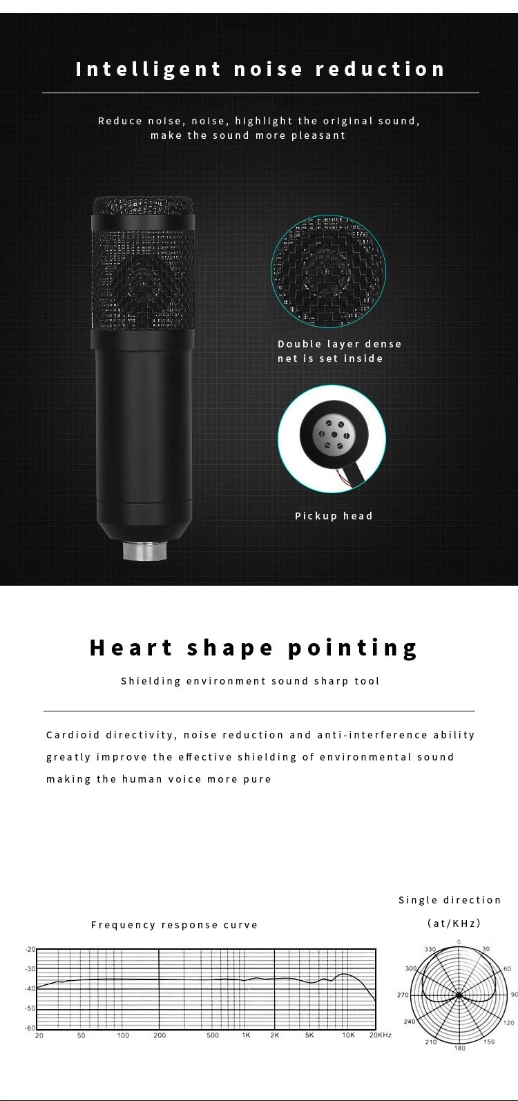 Cross-border direct supply live streaming dedicated microphone BM800 diaphragm condenser microphone usb interface can be connected to sound card speakers detail image 7
