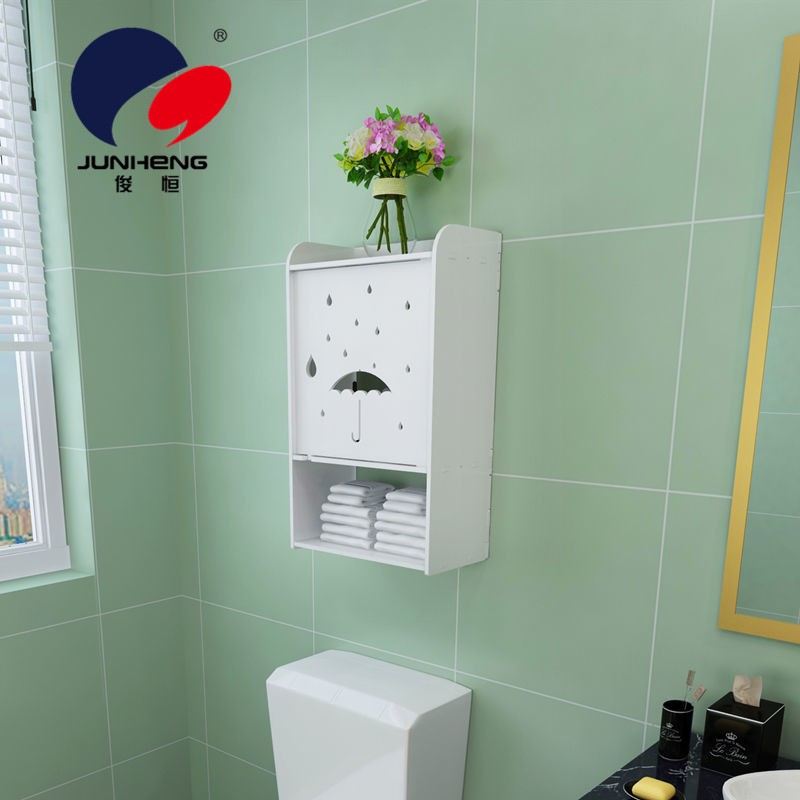 卫生间置物架免打孔家用壁式厕所洗手间墙上马桶储物柜详情3