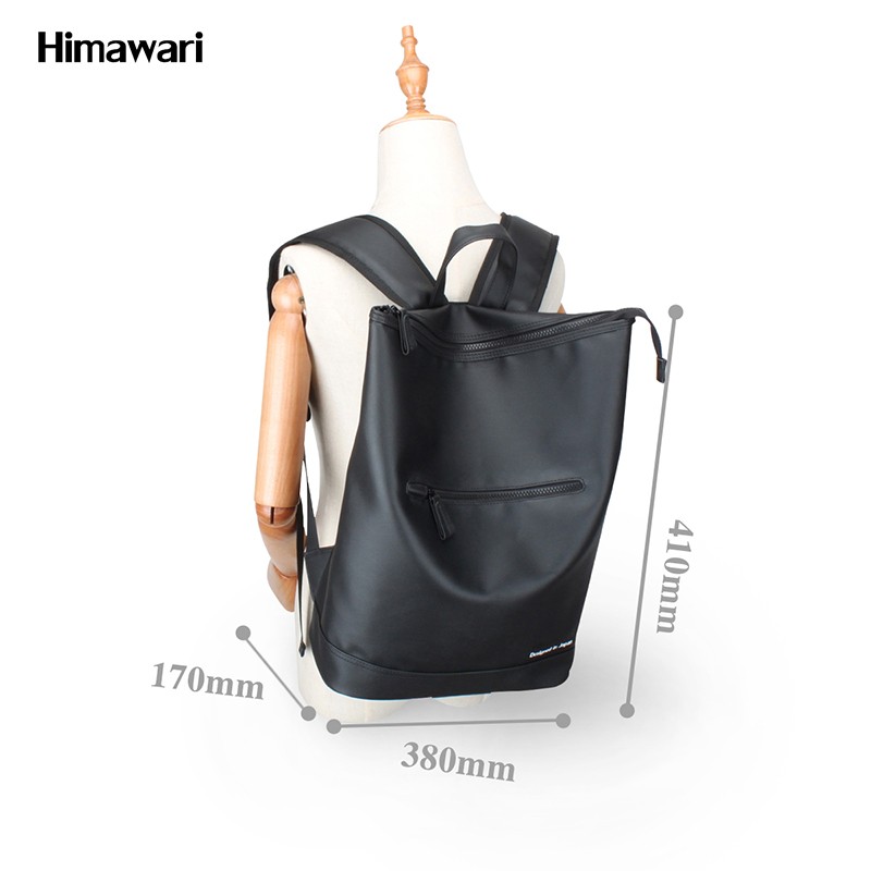 Muguo Bags PU168 New PU fashionable waterproof large-capacity backpack, Korean-style solid color backpack, schoolbag, couple bag for men and women detail image 1