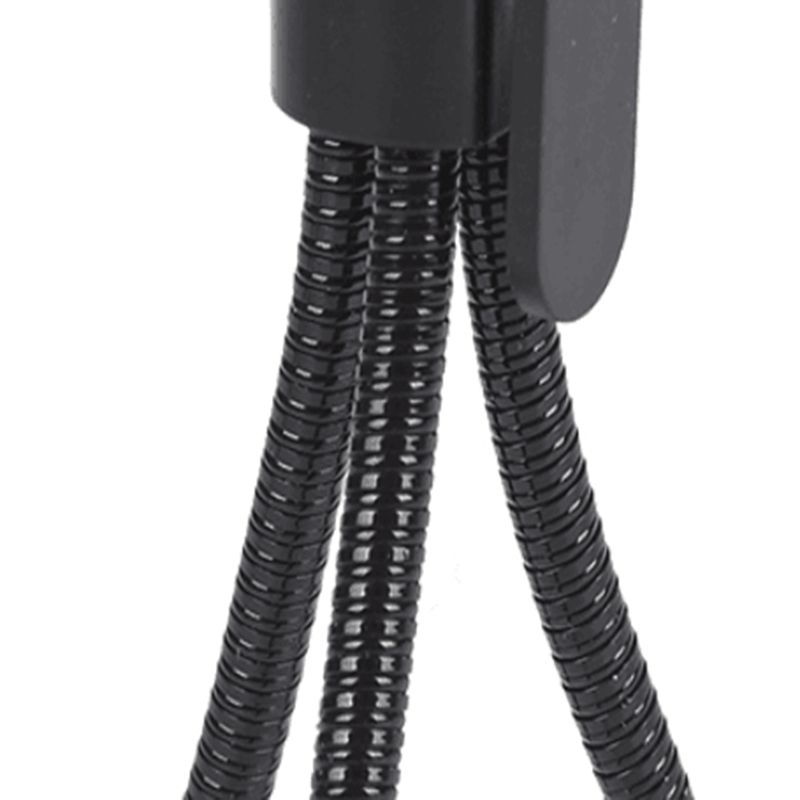 迷你弹簧软管三脚架桌面床头便携相机手机支架批发白底实物图