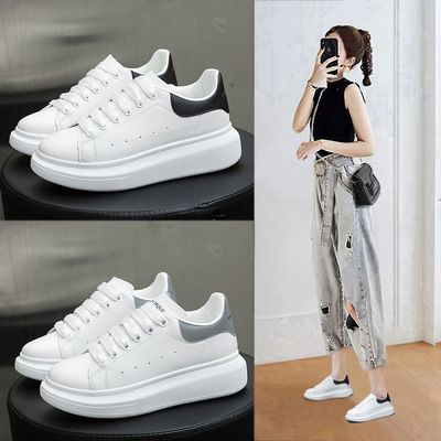 麦昆小白鞋女2021春季新款学生韩版厚底增高女休闲鞋网红女鞋6601
