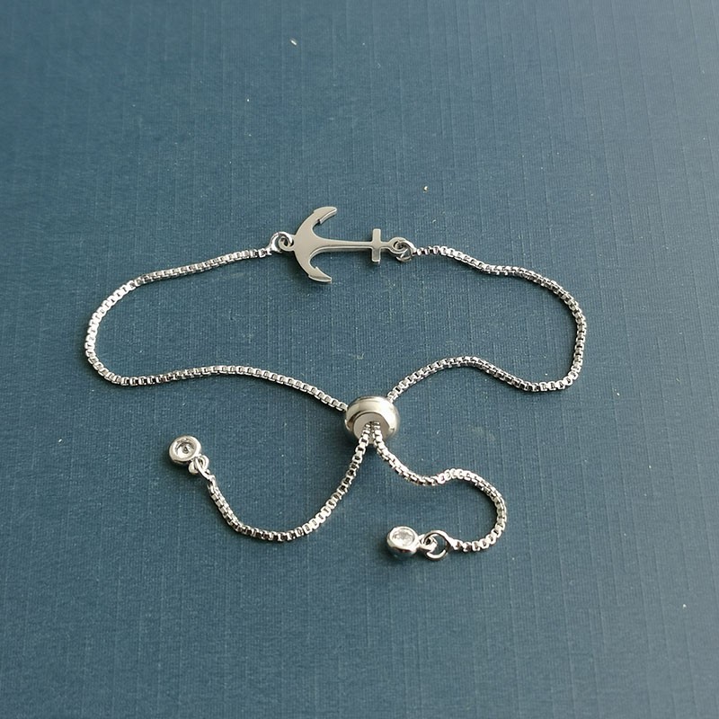 Wholesale jewelry ship anchor bracelet accessories, DIY jewelry accessories, titanium steel product development and production detail image 4