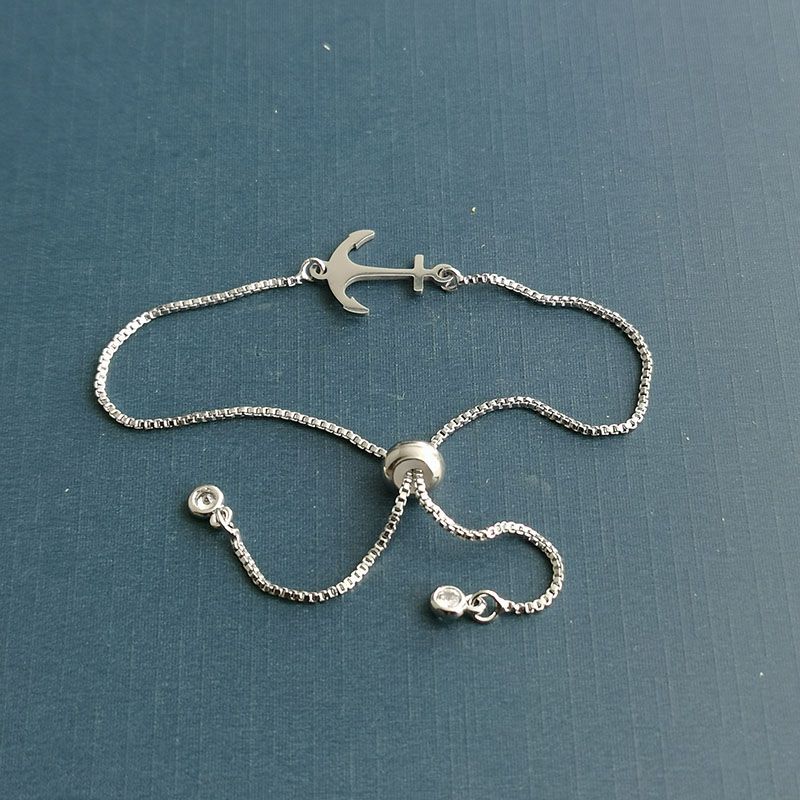 Wholesale jewelry ship anchor bracelet accessories, DIY jewelry accessories, titanium steel product development and production Specification image