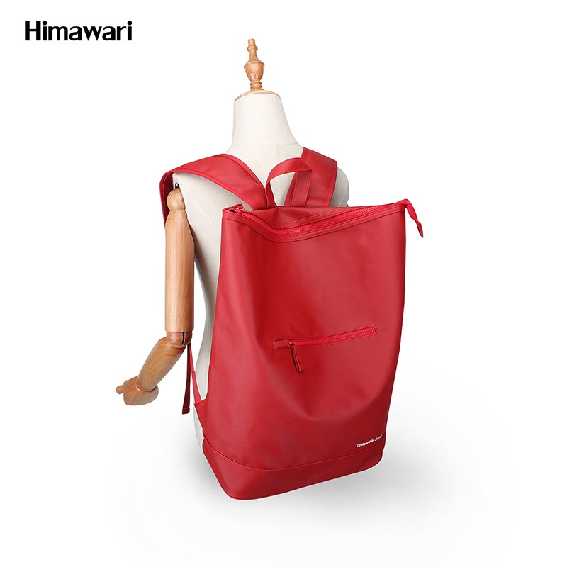 Muguo Bags PU168 New PU fashionable waterproof large-capacity backpack, Korean-style solid color backpack, schoolbag, couple bag for men and women detail image 5