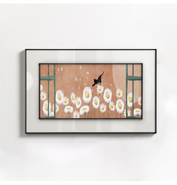 新中式玄关装饰画办公室壁画现代组合圆形画意境山水画沙发背景画详情图4