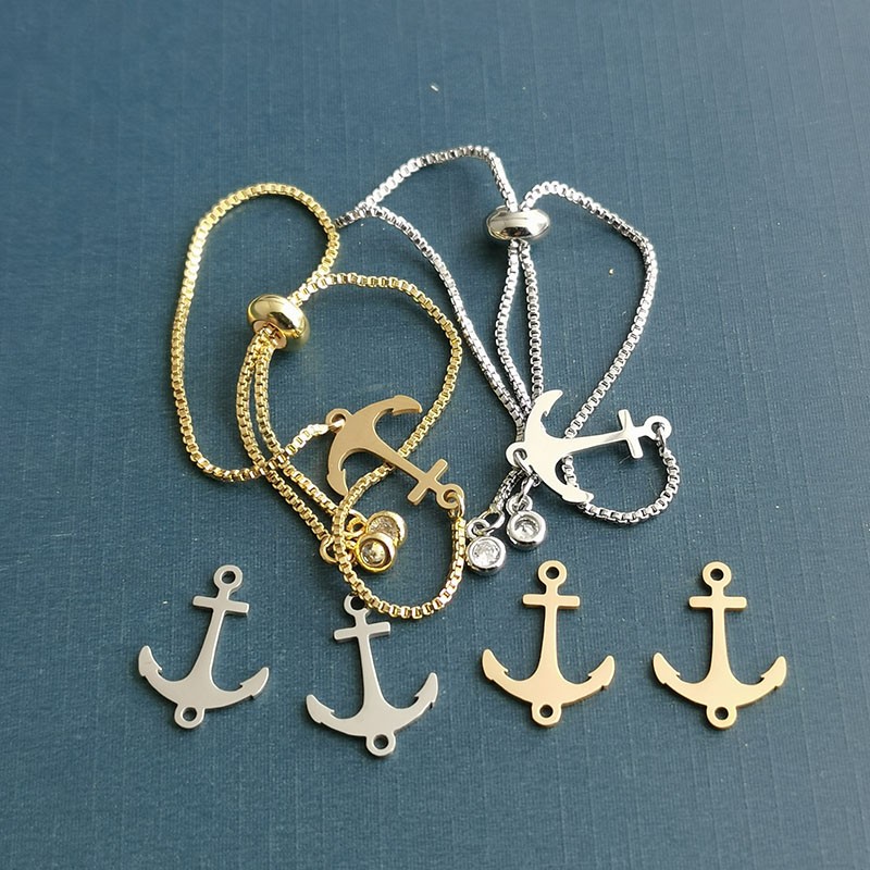 Wholesale jewelry ship anchor bracelet accessories, DIY jewelry accessories, titanium steel product development and production detail image 6
