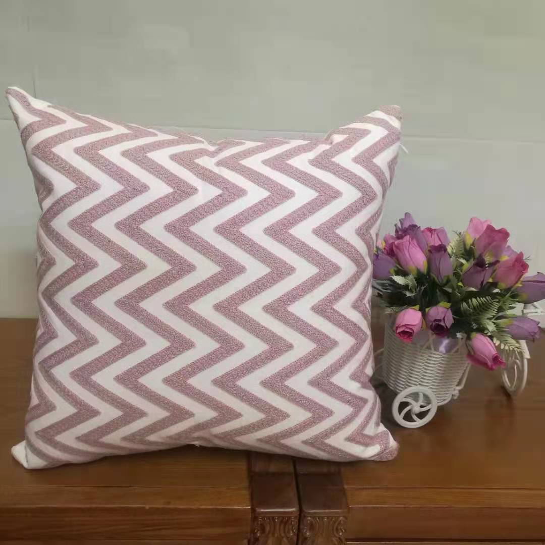 Cotton Embroidery Black And White Series Geometric Figure Throw Pillow Cushion Pillow Back Pillow Cover Specification drawing