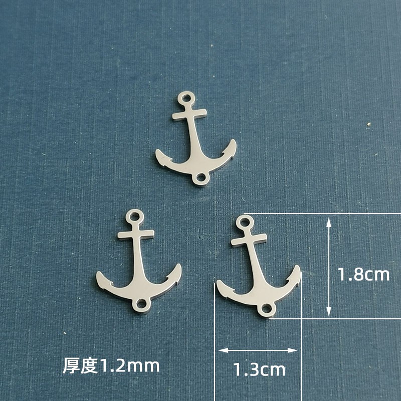 Wholesale jewelry ship anchor bracelet accessories, DIY jewelry accessories, titanium steel product development and production detail image 3
