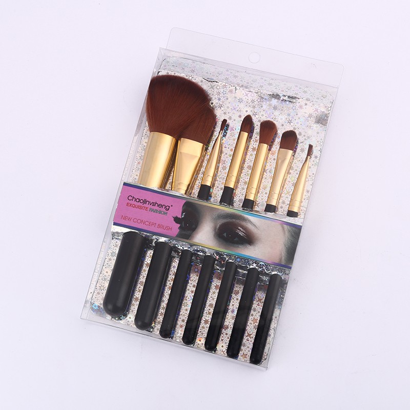 The manufacturer supplies 7 new makeup brush sets for beginners, including a complete set of eye brushes and beauty makeup tools detail image 5