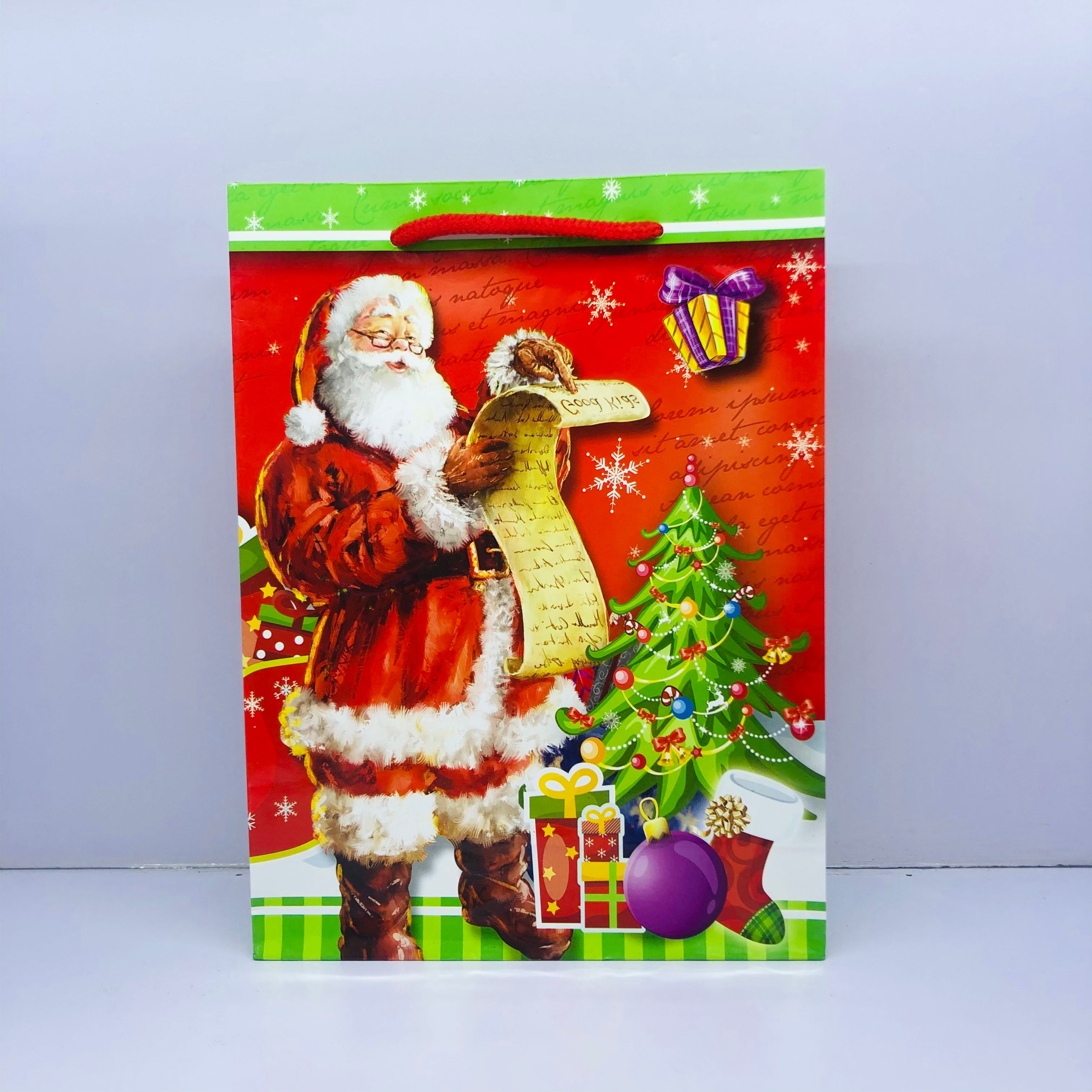 圣诞节礼品袋/纸袋/礼品袋 白底实物图