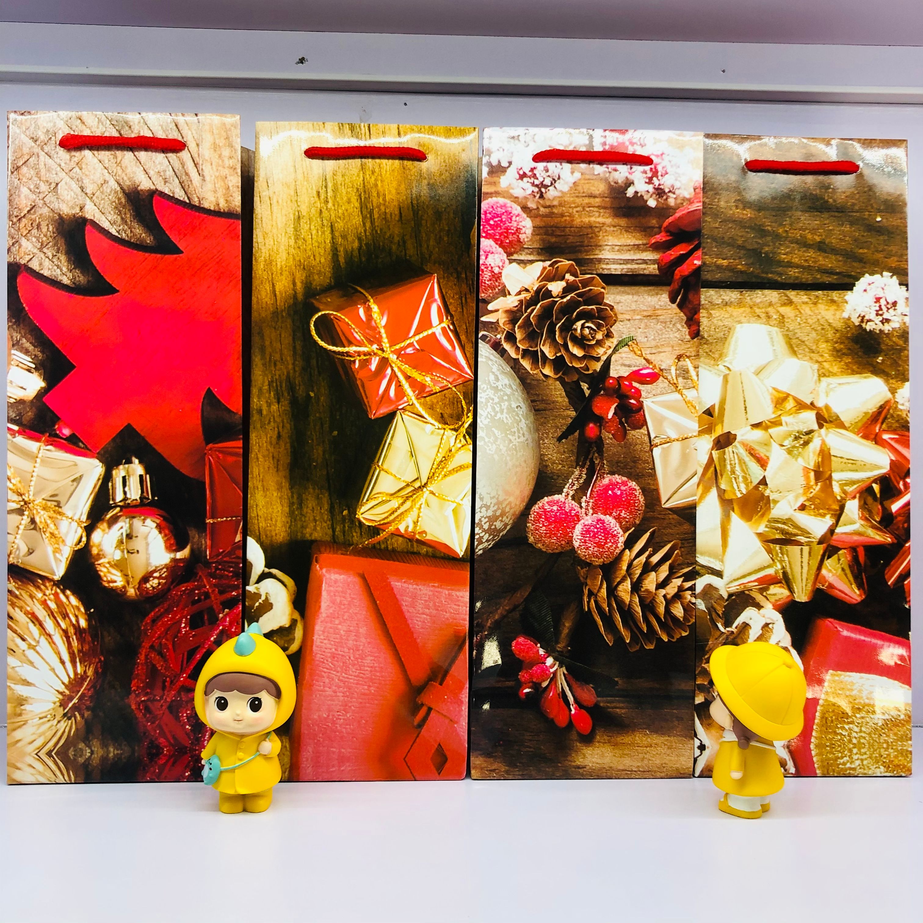 圣诞节礼品袋圣诞纸袋手提袋包装袋购物袋服饰袋圣诞袋铜板纸酒袋