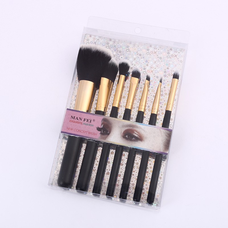 The manufacturer supplies 7 new makeup brush sets for beginners, including a complete set of eye brushes and beauty makeup tools detail image 3