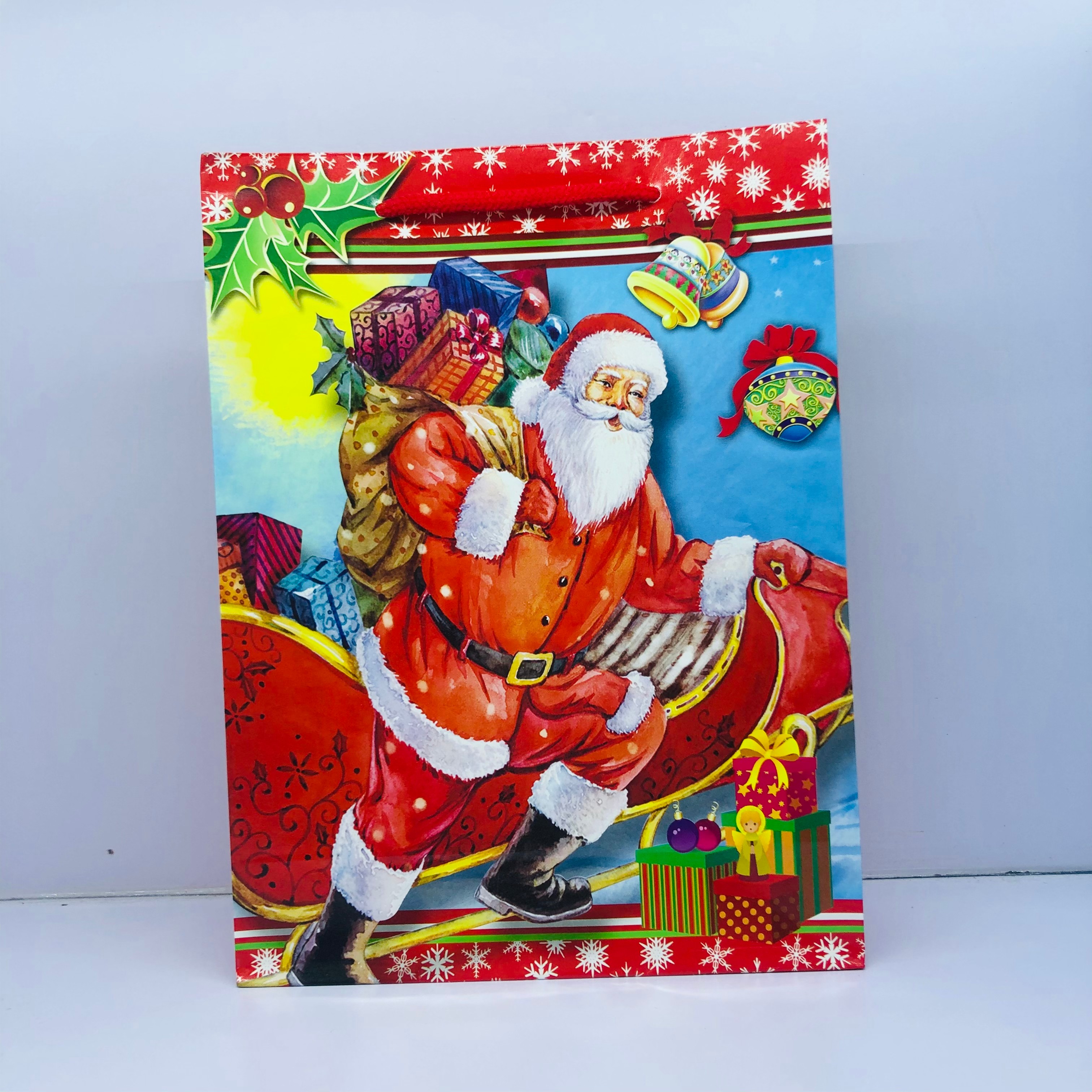 圣诞节礼品袋圣诞纸袋平安夜礼物包装圣诞树铜板纸袋圣诞礼品袋详情图6