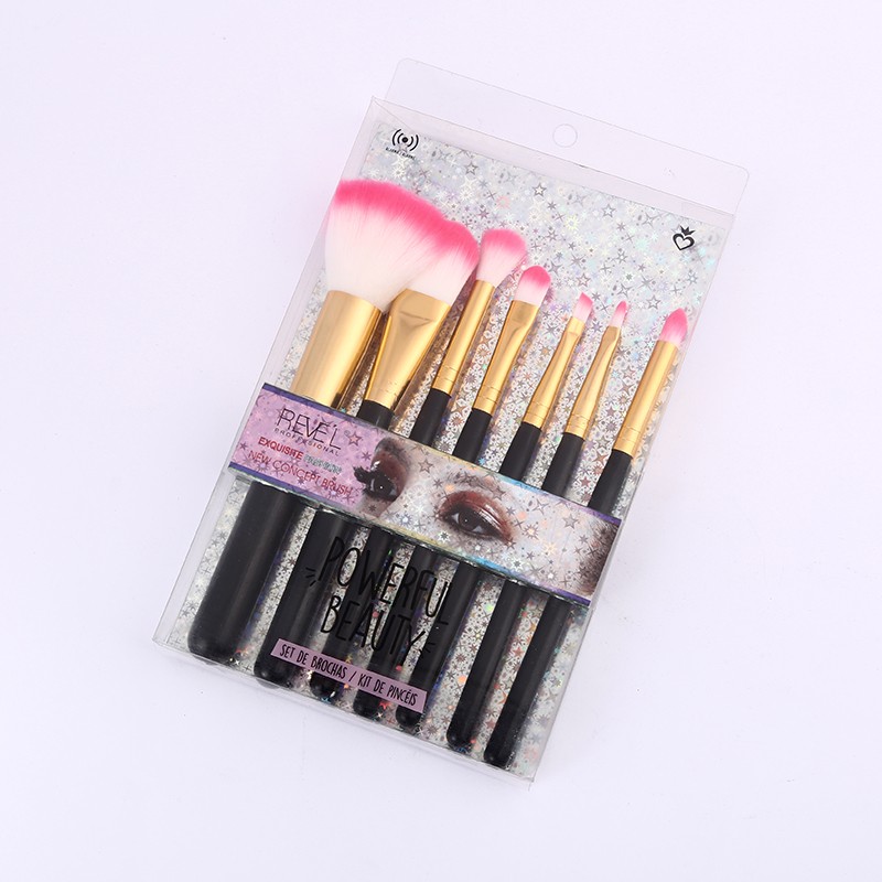 The manufacturer supplies 7 new makeup brush sets for beginners, including a complete set of eye brushes and beauty makeup tools detail image 2