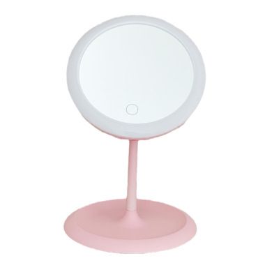 led化妆镜带灯台式桌面便携高清镜USB充电式补光随身折叠梳妆镜子详情图5